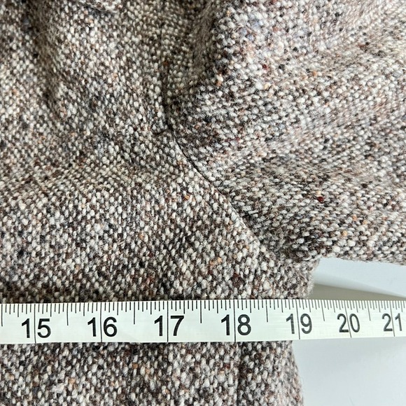 Vintage J.Crew Sz Medium Double Breasted‎ Tweed Pea Coat Quilted Lining - Picture 4 of 6